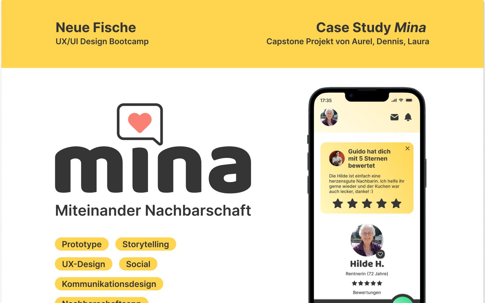 Mina – UX/UI Case Study Screenshot 1