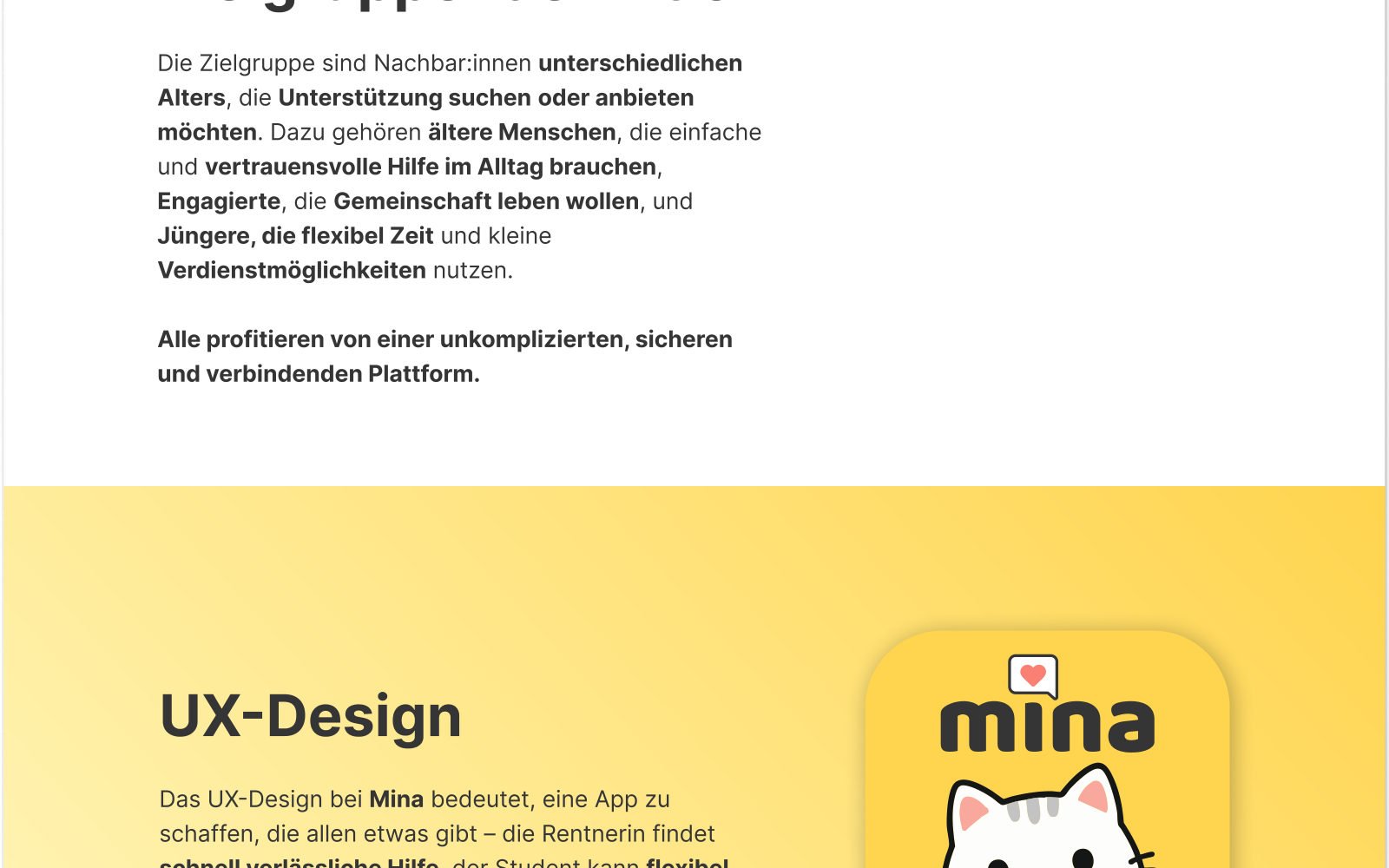 Mina – UX/UI Case Study Screenshot 4