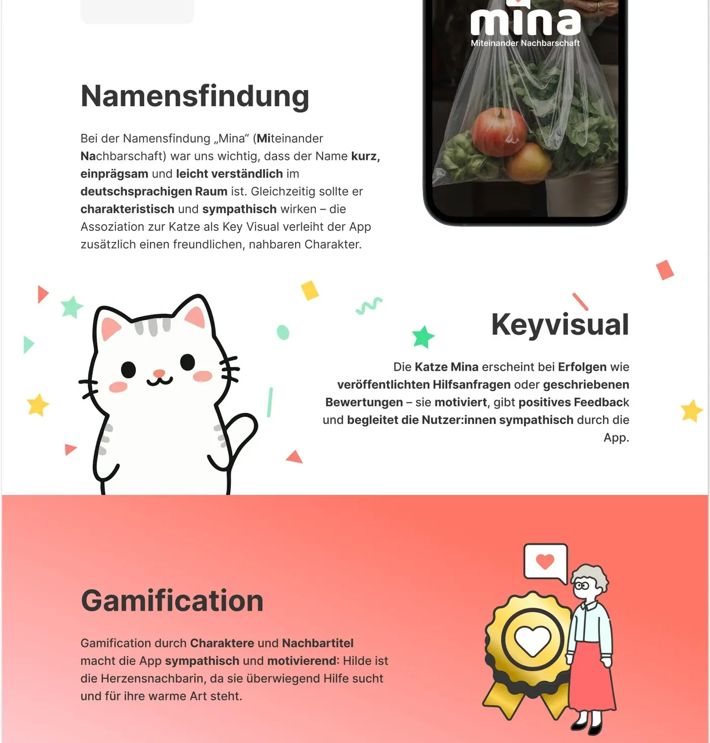Mina – UX/UI Case Study Case Study — Abschnitt 8